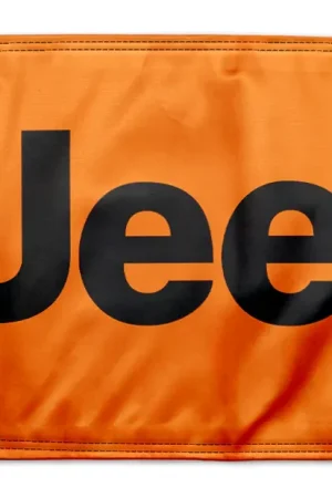 Same Day Shipping Jeep Safety Orange SQ12"x18" Forever Wave Flag for Jeep Wrangler JL 2-Door 2018-Present