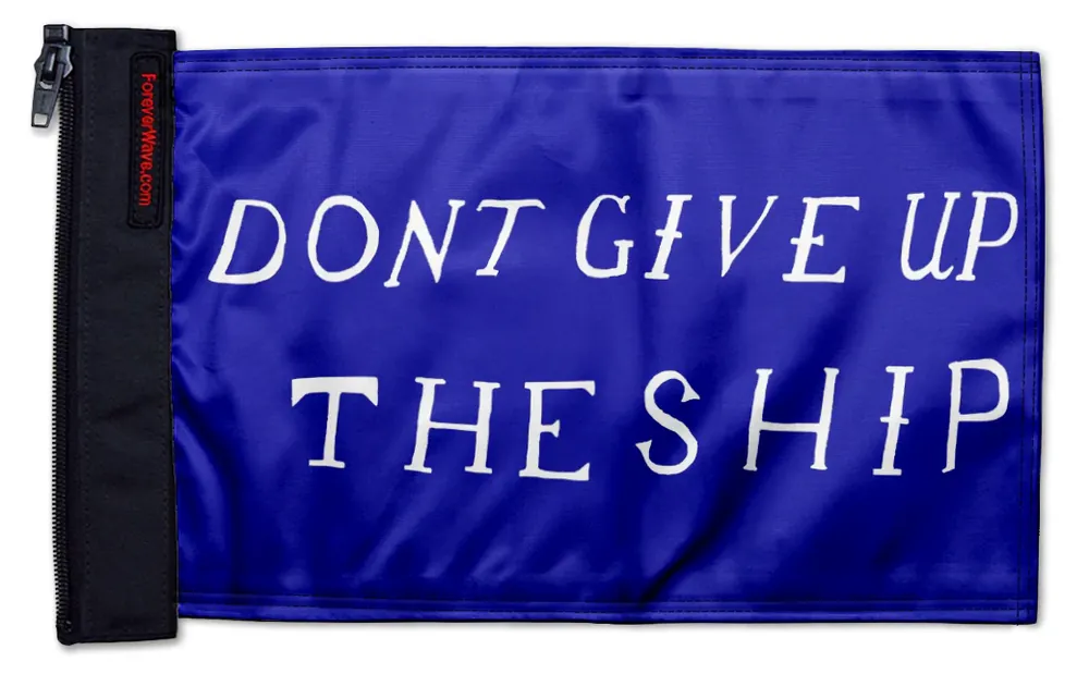 Don't Give Up The Ship 12"x18" Forever Wave Flag for Jeep Wrangler YJ 1986-1995 Affordable