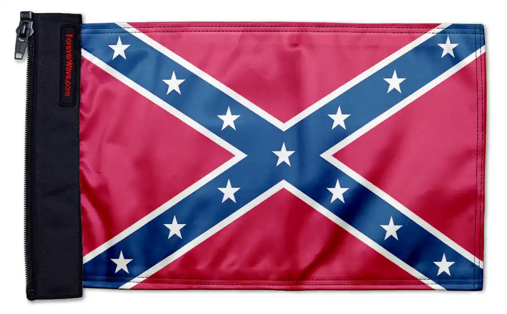 Confederate 12"x18" Forever Wave Flag for Jeep Wrangler JKU 4-Door 2007-2018 Time-Limited