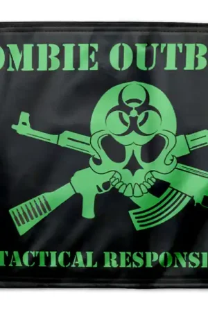 Zombie Outbreak Tactical Response Unit 12"x18" Forever Wave Flag for Jeep Wrangler JL 2-Door 2018-Present Authentic