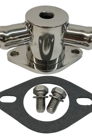 Free Returns Polished Water Outlet Divider With Bypass Hole & 1" Slip-on Hose Outlets - Wide Angle 140°