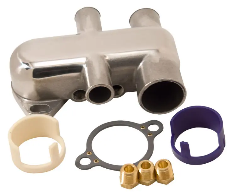 Big Block and Small Block Chevy Stainless Steel Mercruiser Thermostat Housing Replaces Mercury 860256A4 Best Seller