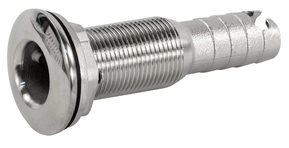 3/4" Slip-On Hose Stainless Steel Water Discharge Fitting - Long Genuine