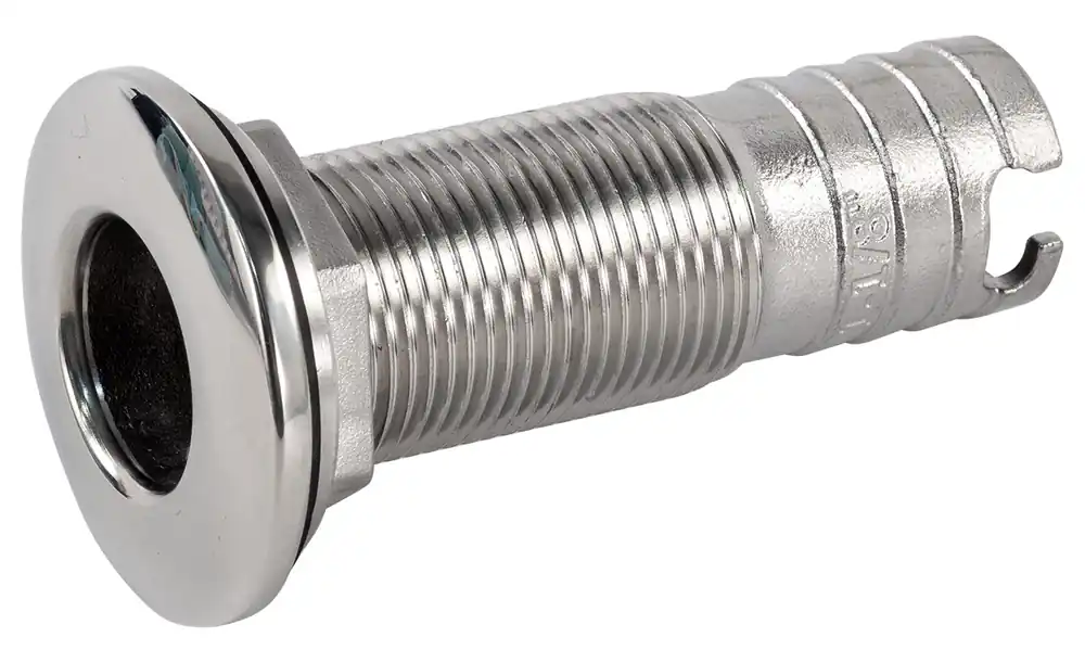 1-1/8" Slip-On Hose Stainless Steel Water Discharge Fitting - Long New Release