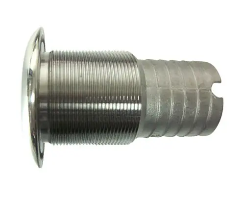 1-1/2" Slip-On Hose Stainless Steel Water Discharge Fitting - Short Clearance