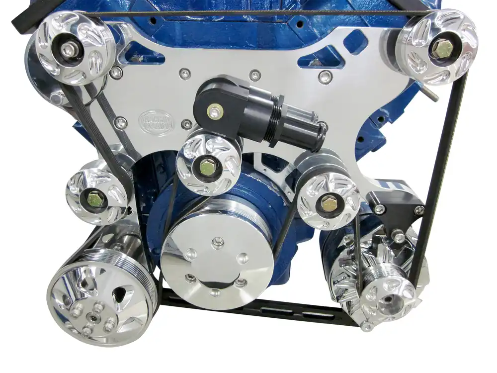 Grab Now Big Block Chevy Crossover Style Serpentine Drive Kits - No Power Steering