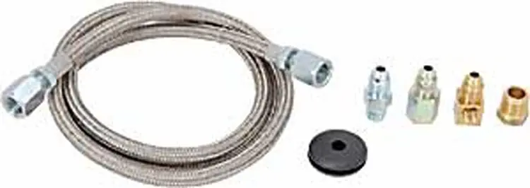 #4 Braided Stainless Steel Hose, 4-Feet Long, 3/16'' ID Fittings Bargain