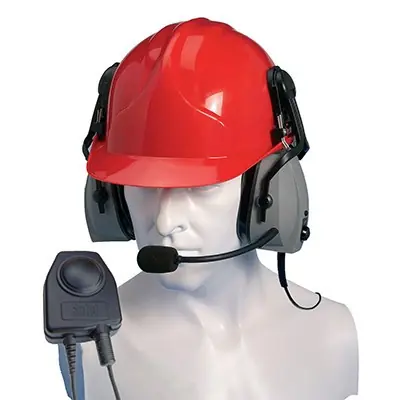Mega Sale Entel CHPHD/DT9 Double ear-cup ear defender headset with hardhat fixings, c/w PTT-E/DT9