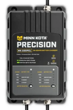Crafted Minn kota 1832201 MK-220 PCL (2 bank x 10 amps) PRECISION DIGITAL CHARGERS