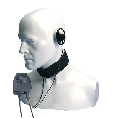 Entel CXR16/750 D shaped earpiece, throat microphone with large in-line PTT Factory Price
