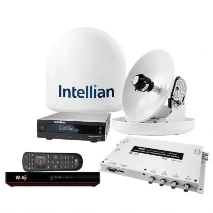 Intellian I2 Us System W/Dish/Bell Mim-2 (W/3m Rg6 Cable) 15m Rg6 Cable & Dish Hd Wally Receiver Direct From Factory