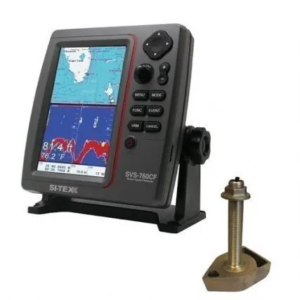 Affordable Sitex Svs-760cf Dual Frequency Chartplotter/Sounder W/Navionics+ Flexible Coverage & 1700/50/200t-Cx Transducer