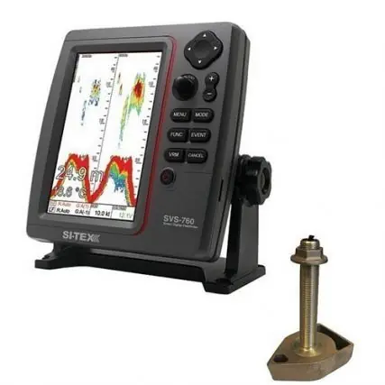 Free Returns Sitex Svs-760 Dual Frequency Sounder 600w Kit W/Bronze Thru-Hull Temp Transducer - 1700/50/200t-Cx