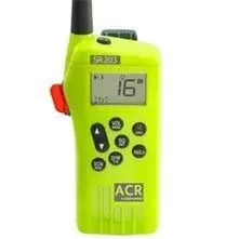 ACR 2828 SR203 Survival Radio Kit, VHF Multi-Channel. Replaceable Lithium Battery, Rechargeable Lithium Polymer Battery, Rapid Battery Charger, Power adaptors, Waterproof, GMDSS/FCC/MED Seasonal Sale