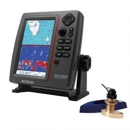 Instant Buy Sitex Svs-760cf Dual Frequency Chartplotter/Sounder W/ Navionics+ Flexible Coverage & Bronze Thru-Hull Triducer