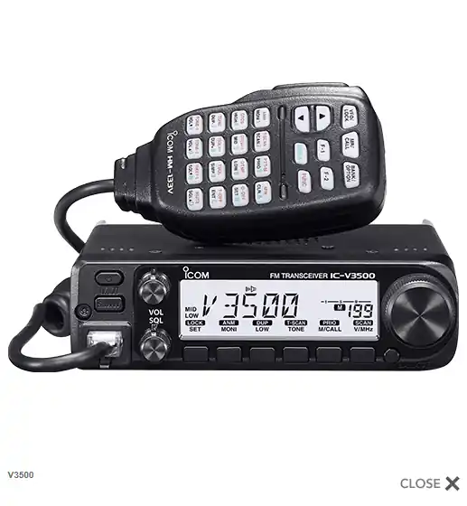 Today Only Icom V3500 65 USA 65W 144MHz FM mobile with white display