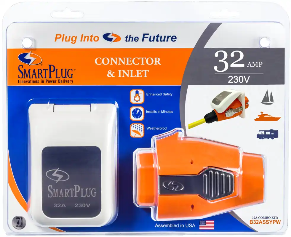 32 amp White Inlet & Female Connector Combo Kit Don't Miss Out