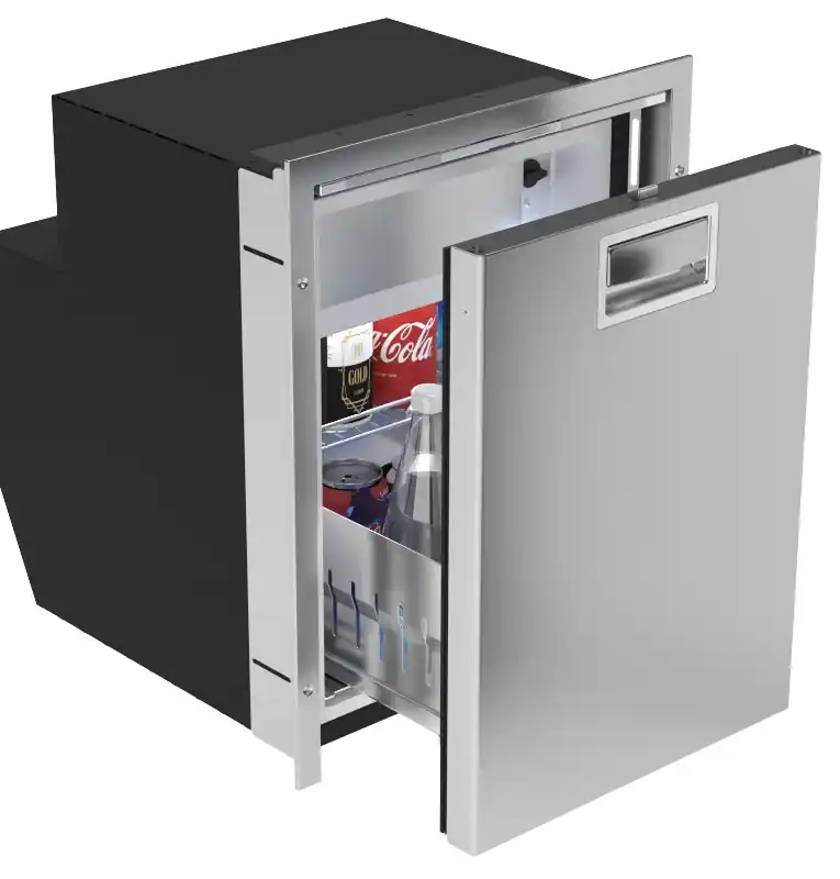 1.8 cubic foot Stainless Steel Drawer Refrigerator with Freezer, AC/DC Instant Buy