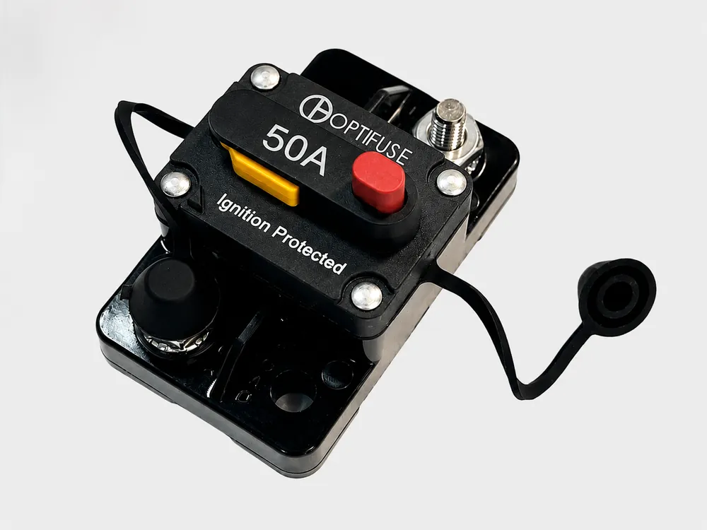 50 amp Manual Reset Push-to-Trip Circuit Breaker, 32 volt Factory Price