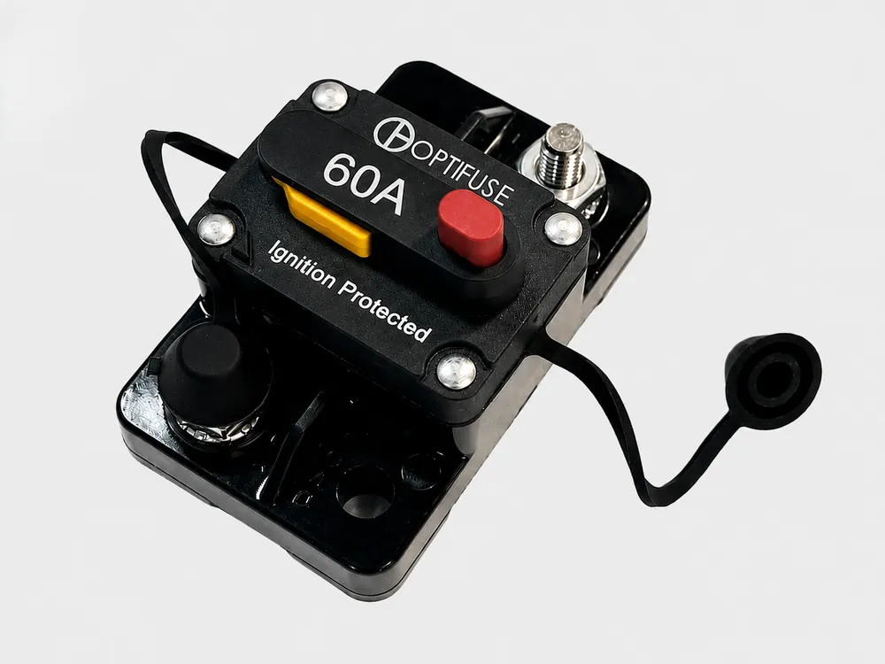 60 amp Manual Reset Push-to-Trip Circuit Breaker, 32 volt Weekend Sale