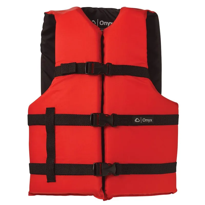 Certified Onyx Nylon General Purpose Life Jacket - Adult Universal - Red