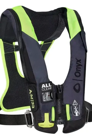 Don't Miss Out Onyx Impulse A/M 33 All Clear w/Harness Auto/Manual Inflatable Life Jacket - Grey