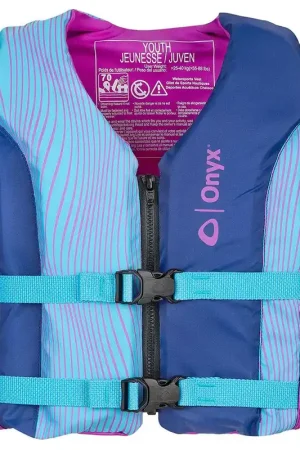 Onyx Shoal All Adventure Youth Paddle & Water Sports Life Jacket - Blue Professional Grade