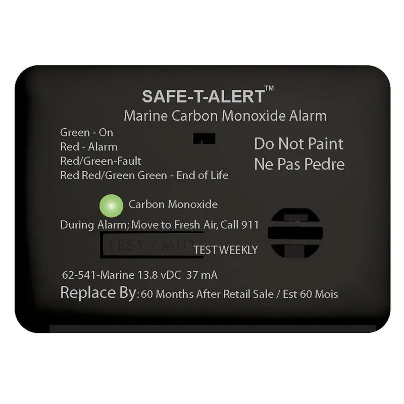 Grab Now Safe-T-Alert 62 Series Carbon Monoxide Alarm - 12V - 62-541-Marine - Surface Mount - Black
