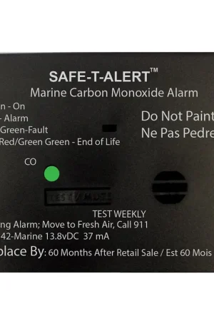 Authentic Safe-T-Alert 62 Series Carbon Monoxide Alarm w/Relay - 12V - 62-542-R-Marine - Flush Mount - Black