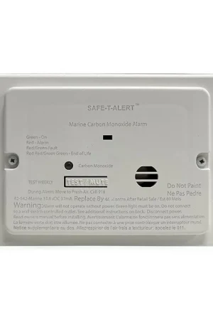 Order Now Safe-T-Alert 62 Series Marine Carbon Monoxide - White - Flush Mount - 12V w/Relay & Trim Ring