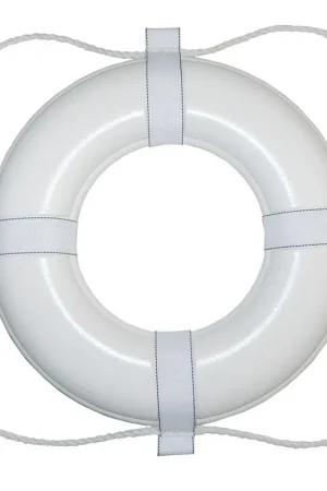 While Supplies Last Taylor Made Foam Ring Buoy - 24" - White w/White Grab Line