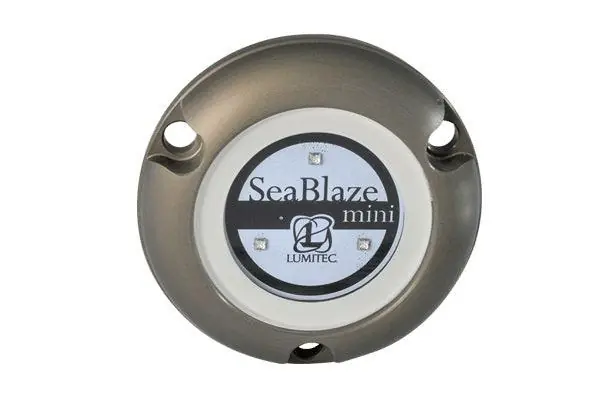 Authentic Lumitec Seablaze Mini White LED Underwater Light Brushed Finish 12/24v 2-Pack