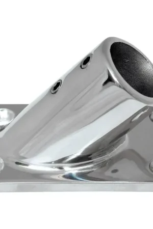 Authentic Whitecap 1" O.D. 45° Rectangle Base SS Rail Fitting