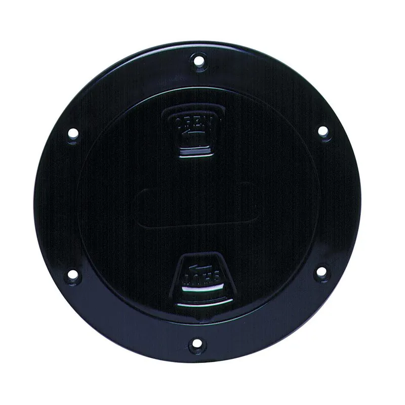 Beckson 4" Smooth Center Screw-Out Deck Plate - Black Popular