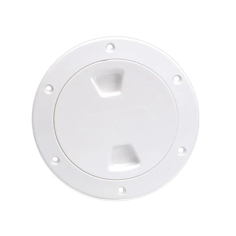 Beckson 4" Smooth Center Screw-Out Deck Plate - White Free Returns