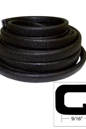 Bargain TACO Flexible Vinyl Trim - 5/32" Opening x 9/16"W x 25'L - Black
