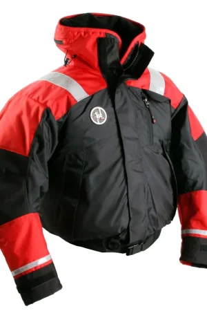 Affordable First Watch AB-1100 Flotation Bomber Jacket - Red/Black - XXL