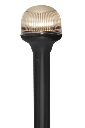 Attwood All-Around Fold-Down Incandescent Anti-Glare Lens Light - 12" Black Plastic Pole - 12V - Horizontal Comp Base Weekend Sale
