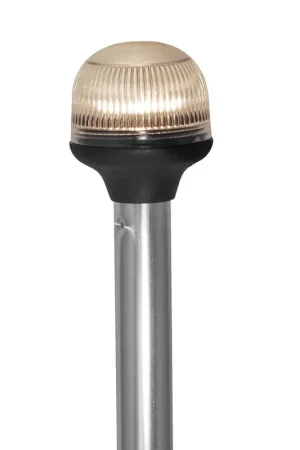 Attwood All-Around Fold-Down Incandescent Anti-Glare Lens Light - 20" Aluminum Pole - 12V - Horizontal Composite Base Fan Favorite