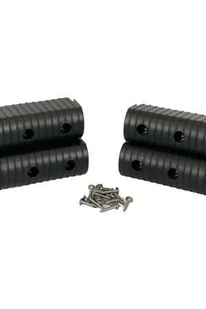 Authentic Caliber BunkWrap End Cap 2x6" Black Accessory Kit w/Stainless Steel Hardware *4-Pack