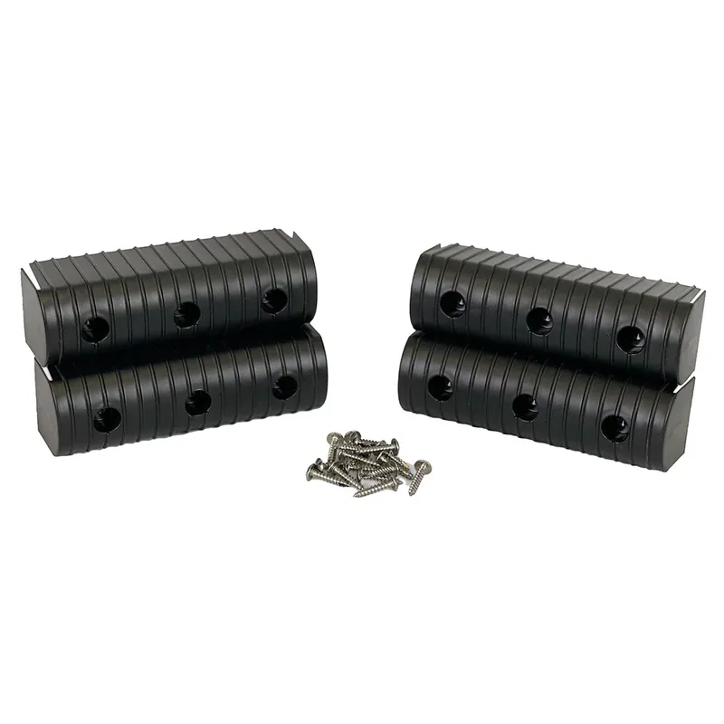 Authentic Caliber BunkWrap End Cap 2x6" Black Accessory Kit w/Stainless Steel Hardware *4-Pack
