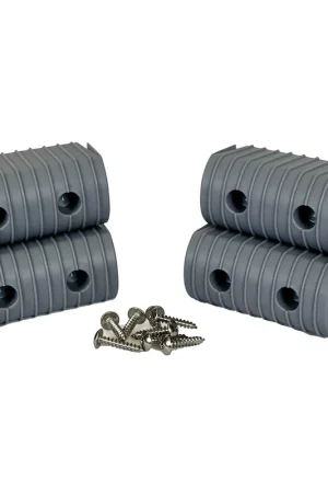 Low Price Caliber BunkWrap End Cap 2x4" Grey Accessory Kit w/Stainless Steel Hardware *4-Pack
