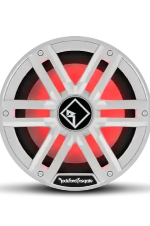 Best Seller Rockford Fosgate M2 12" DVC 2 Ohm Color Optix Sealed Enclosure Marine Subwoofer White/Stainless M2D2-12S