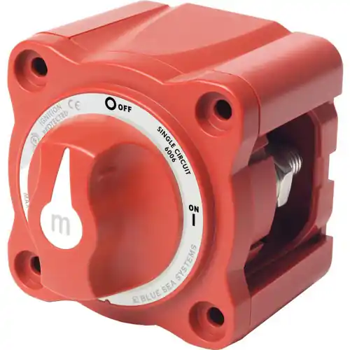 Blue Sea 6006 m-Series (Mini) Battery Switch Single Circuit ON/OFF Red 6006 Crafted