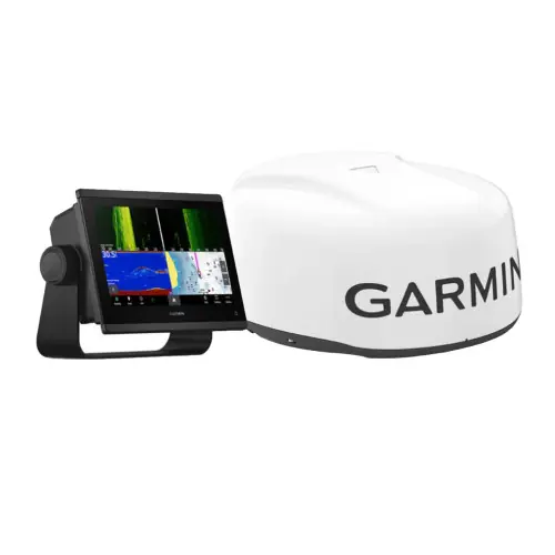 Brand New Garmin GPSMAP® 943xsv GPS Chartplotter/Radar Pack w/Touchscreen, SideVü, ClearVü and Traditional CHIRP Sonar with Navionics+ Mapping & GMR™ 18 HD3 Radome 010-02366-53